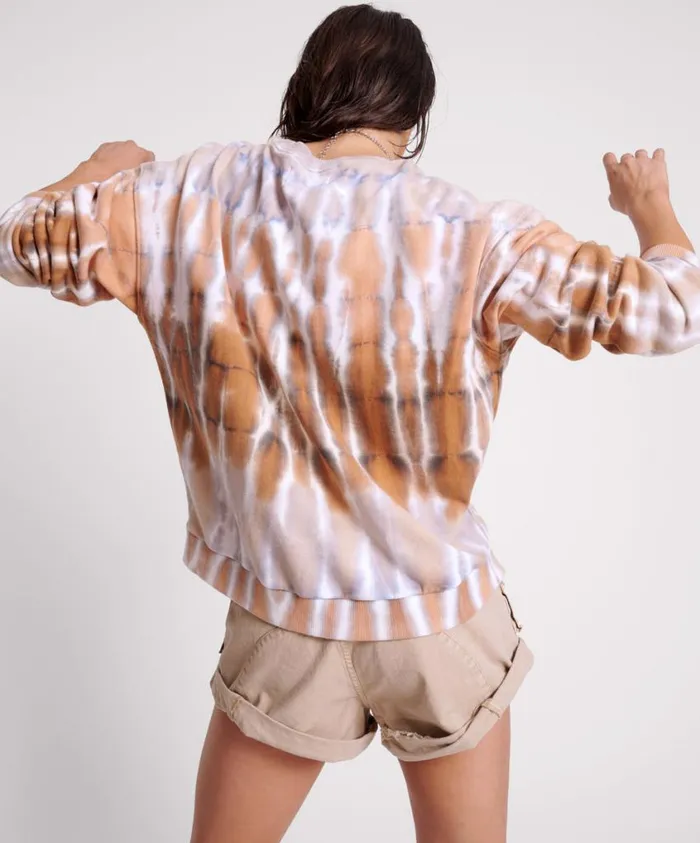One Teaspoon Hoodies And Sweats Women Mirage Hand Tie Dyed Fleece Sweater