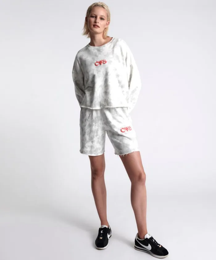 One Teaspoon Hoodies And Sweats Women OTS Commuter Crop Sweater White
