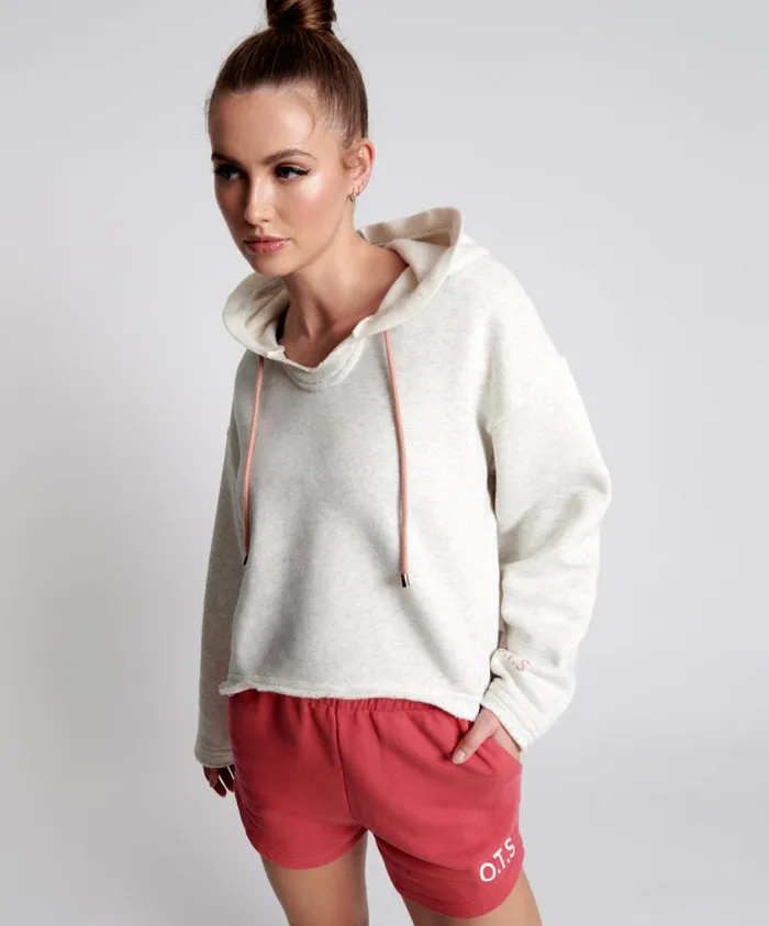 One Teaspoon Hoodies And Sweats Women Ots White Marl Voyager Hoody