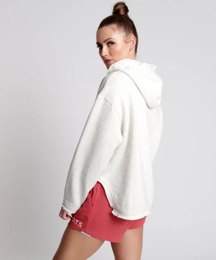 One Teaspoon Hoodies And Sweats Women Ots White Marl Voyager Hoody