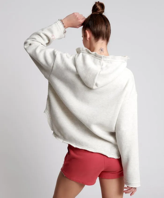 One Teaspoon Hoodies And Sweats Women Ots White Marl Voyager Hoody