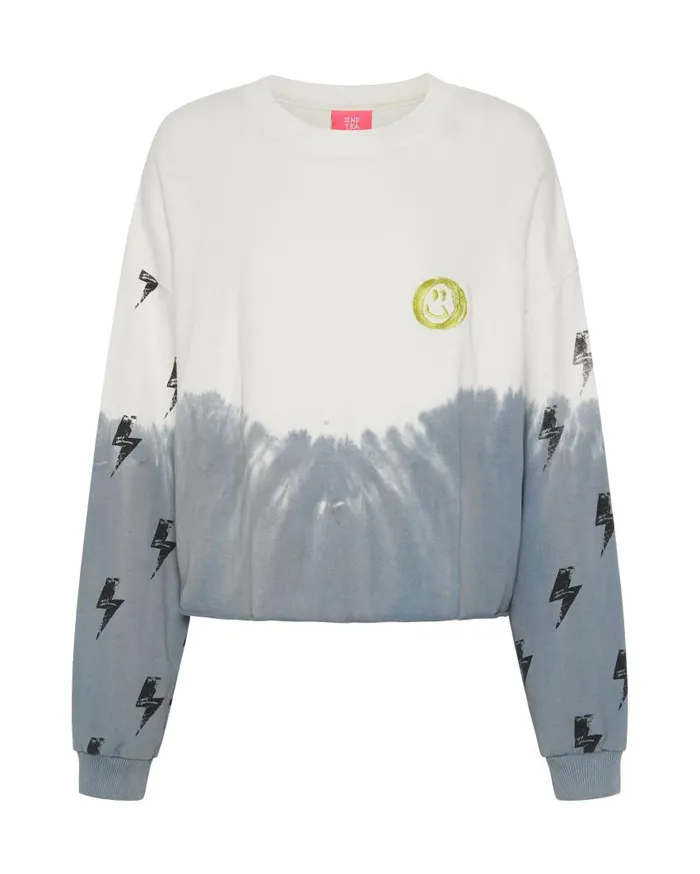 One Teaspoon Hoodies And Sweats Women Smoke And Lightning Cropped Sweater