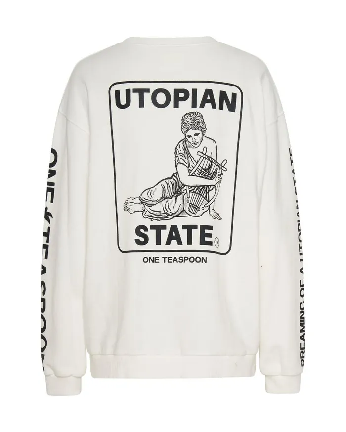 One Teaspoon Hoodies And Sweats Women Utopian State Logo Sweater