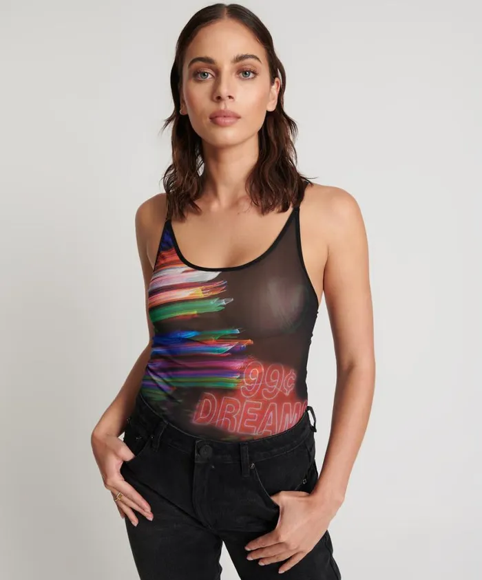 One Teaspoon Intimates Women 99 Cent Dreams Mesh Bodysuit