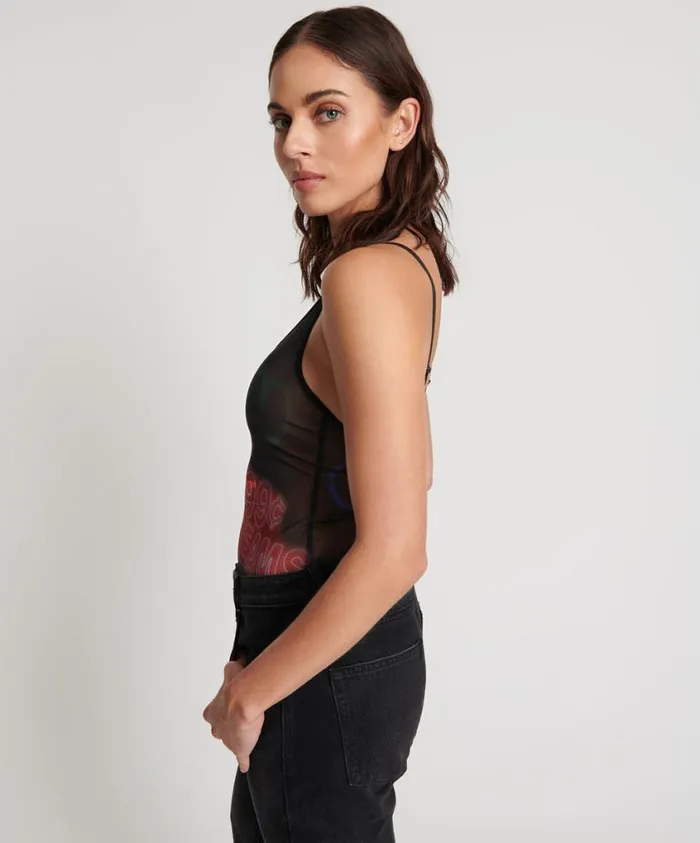 One Teaspoon Intimates Women 99 Cent Dreams Mesh Bodysuit
