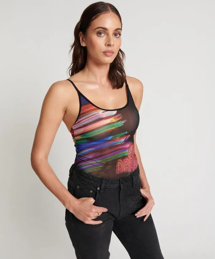 One Teaspoon Intimates Women 99 Cent Dreams Mesh Bodysuit