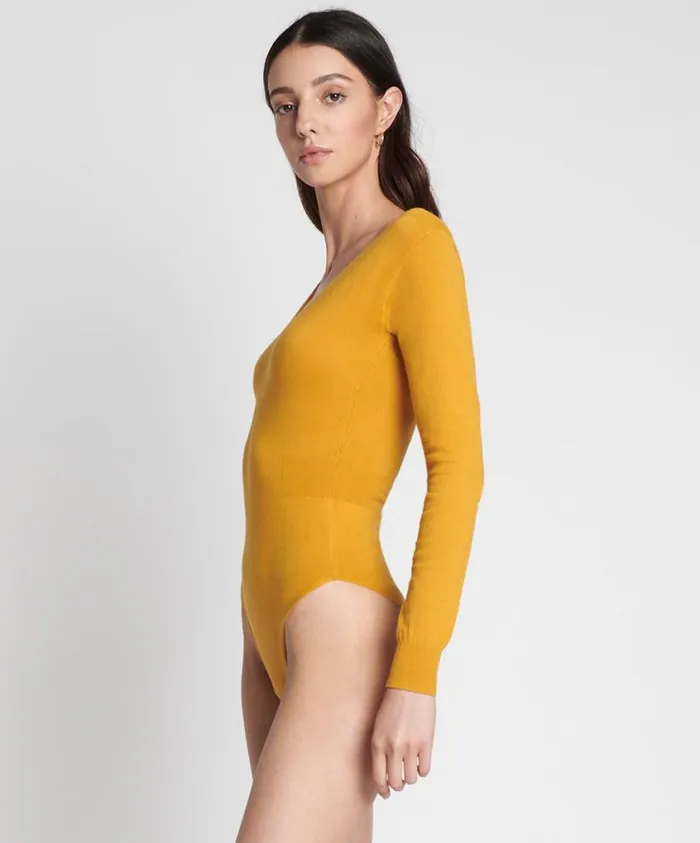 One Teaspoon Intimates Women Pamela Knitted Longsleeve Bodysuit