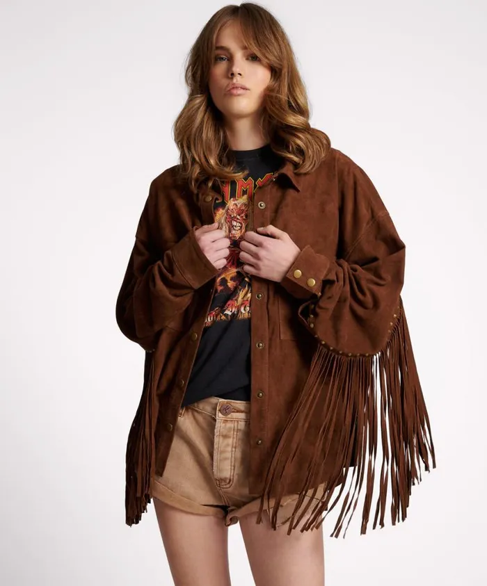 One Teaspoon Jackets Women Blind For Love Fringed Daria Jacket