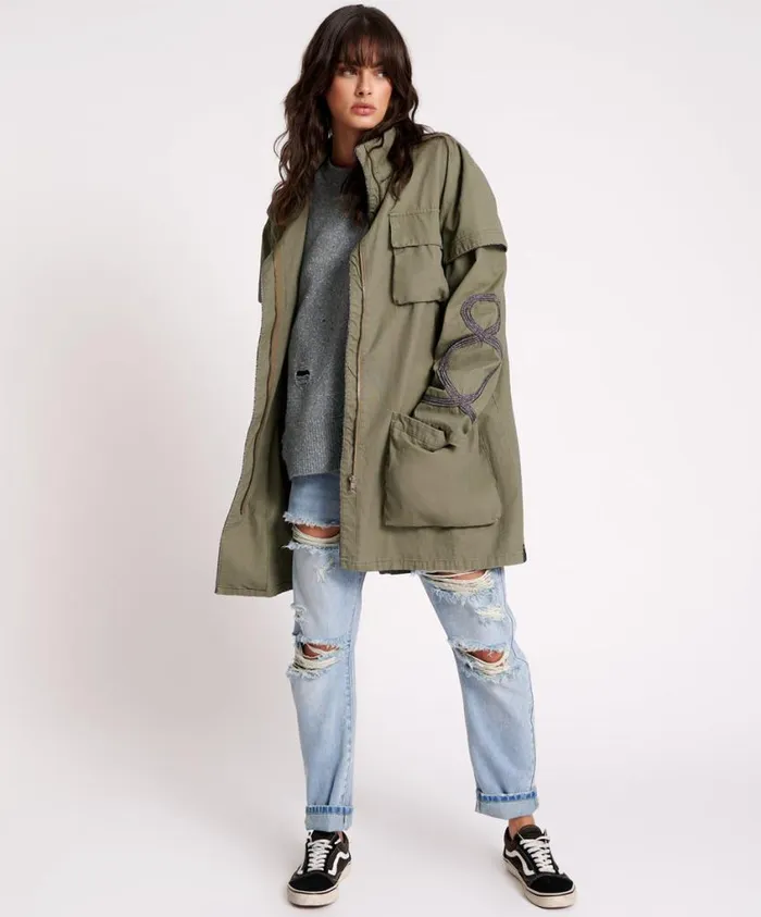 One Teaspoon Jackets Women Cargo Throwover Jacket