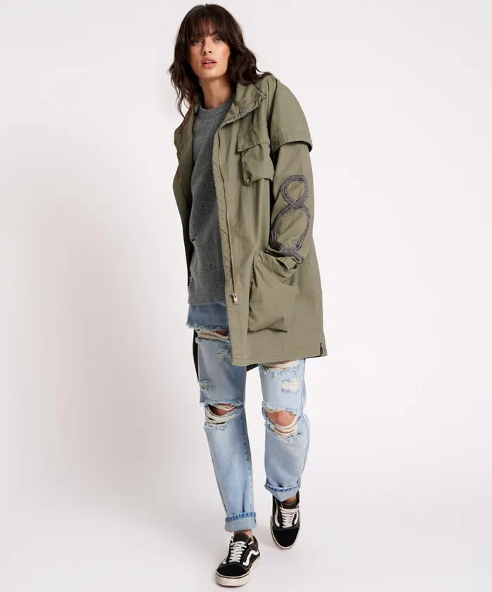 One Teaspoon Jackets Women Cargo Throwover Jacket
