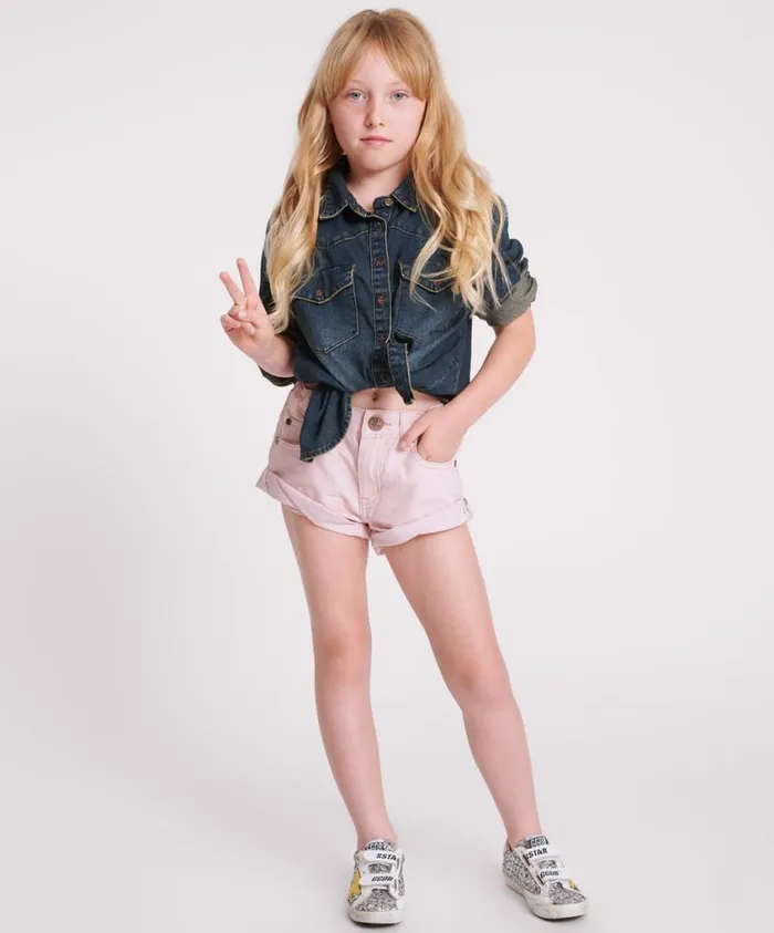 One Teaspoon Kids Clothing Women BLUSH KIDS BANDIT SHORTS