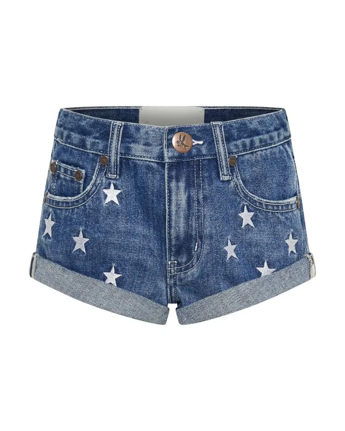 One Teaspoon Kids Clothing Women PACIFICA KIDS DENIM BANDIT SHORTS