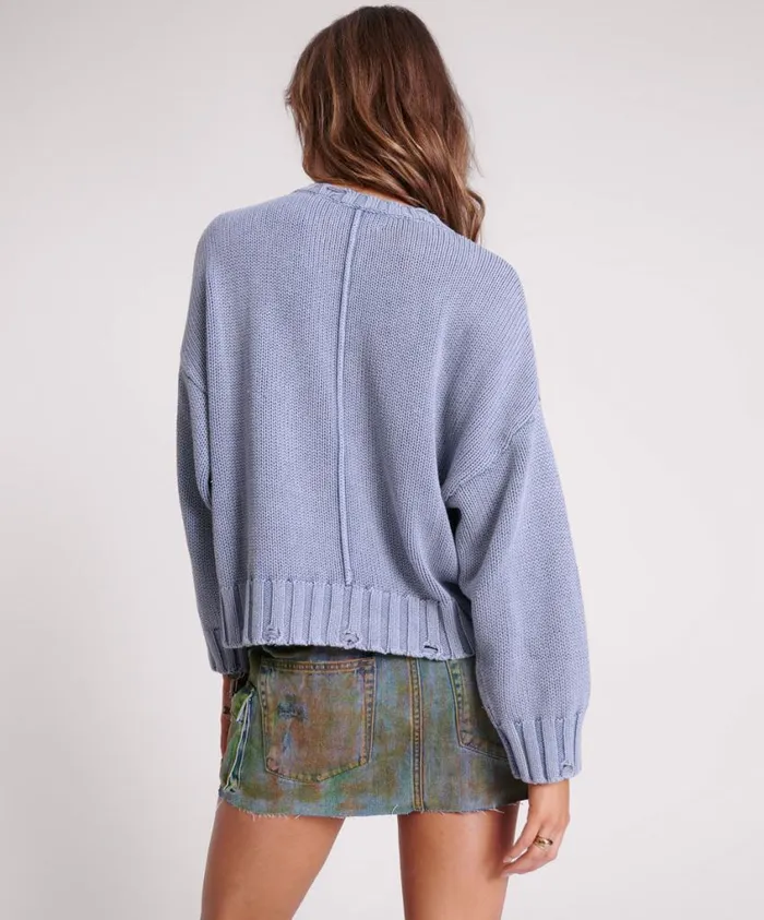 One Teaspoon Knitwear Women Acid Washed Oversized Pocket Sweater