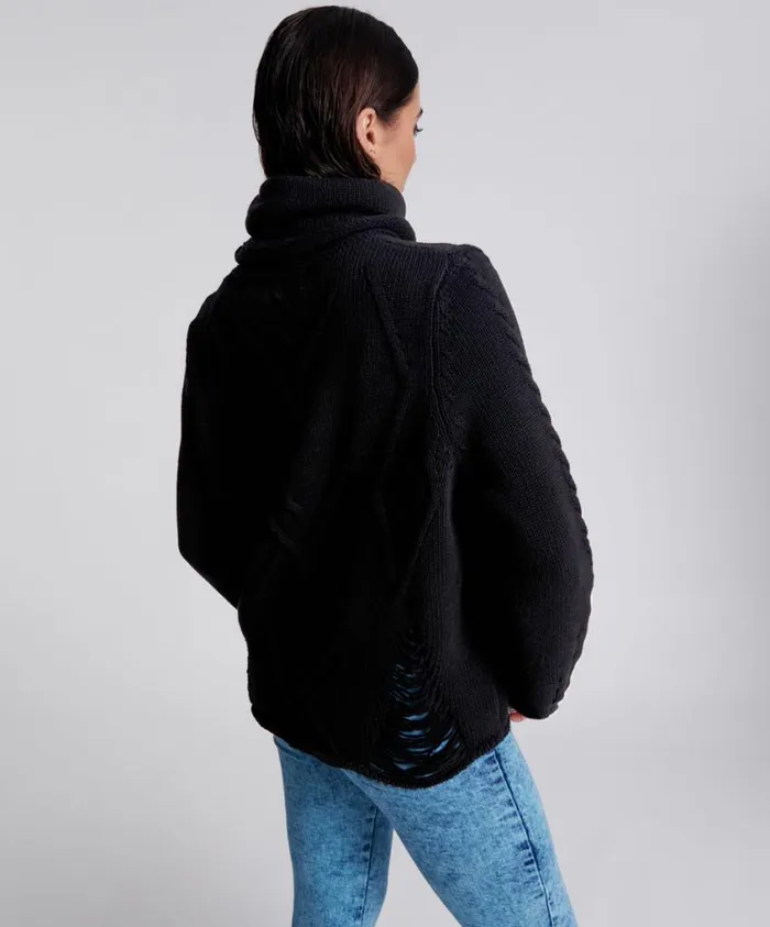 One Teaspoon Knitwear Women Laddered Roll Neck Sweater