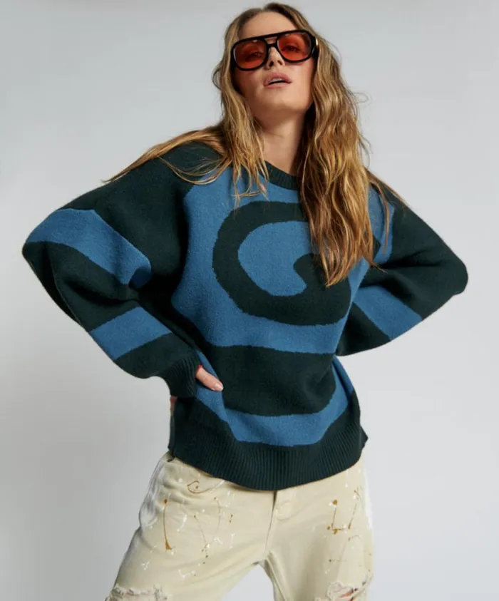 One Teaspoon Knitwear Women Vortex Knit Sweater Green