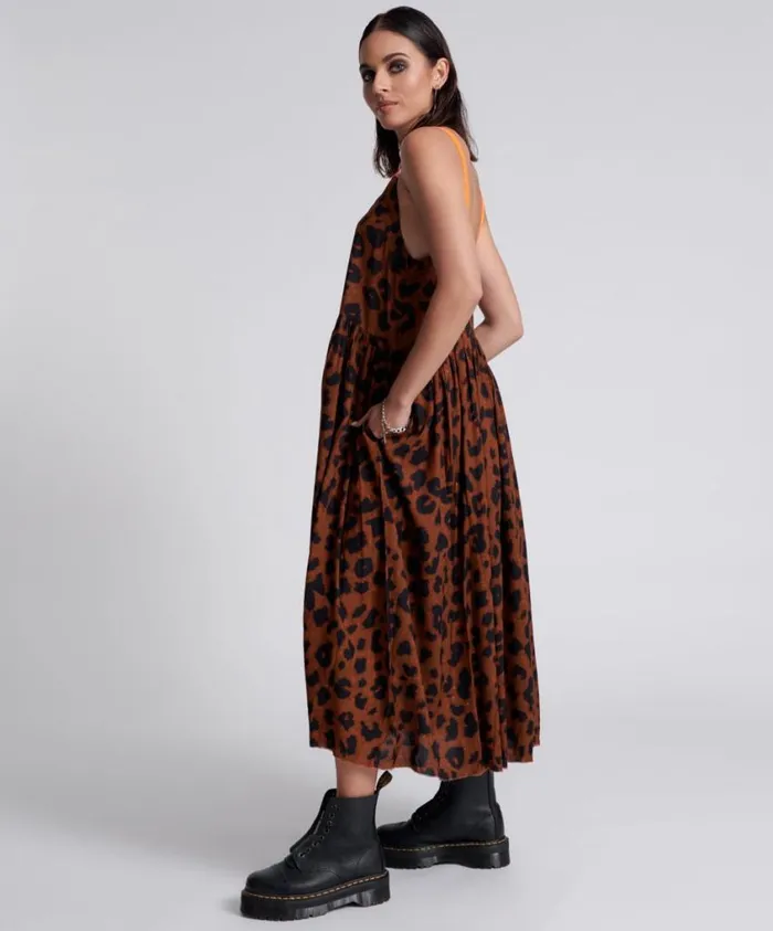 One Teaspoon Midi and Maxi Dresses Women Animal Anarchy Runaway Slip Dress