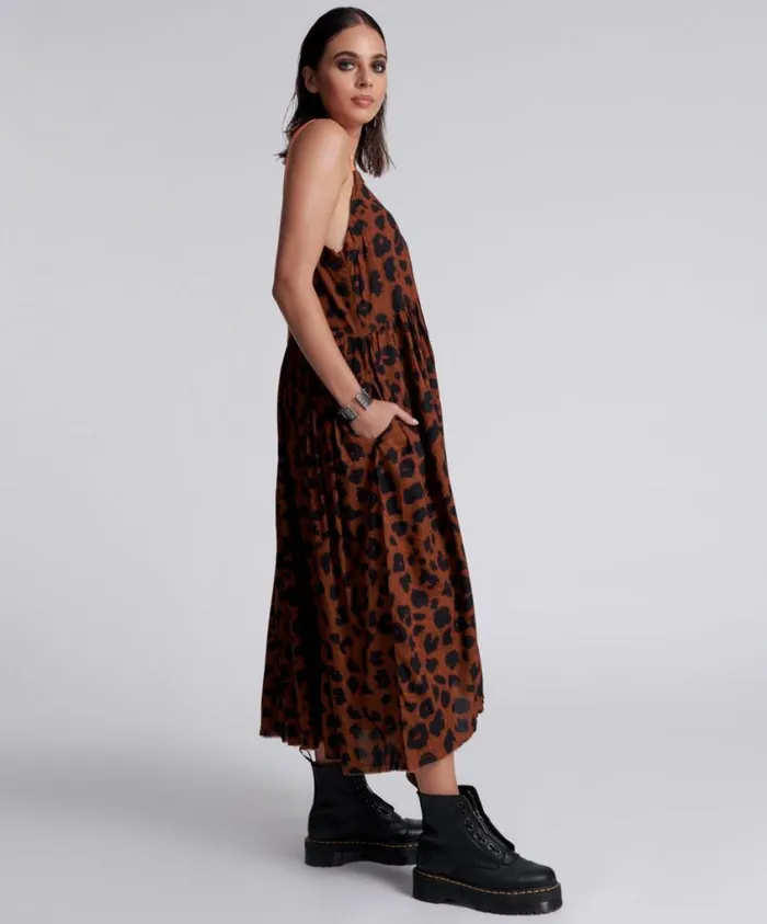 One Teaspoon Midi and Maxi Dresses Women Animal Anarchy Runaway Slip Dress