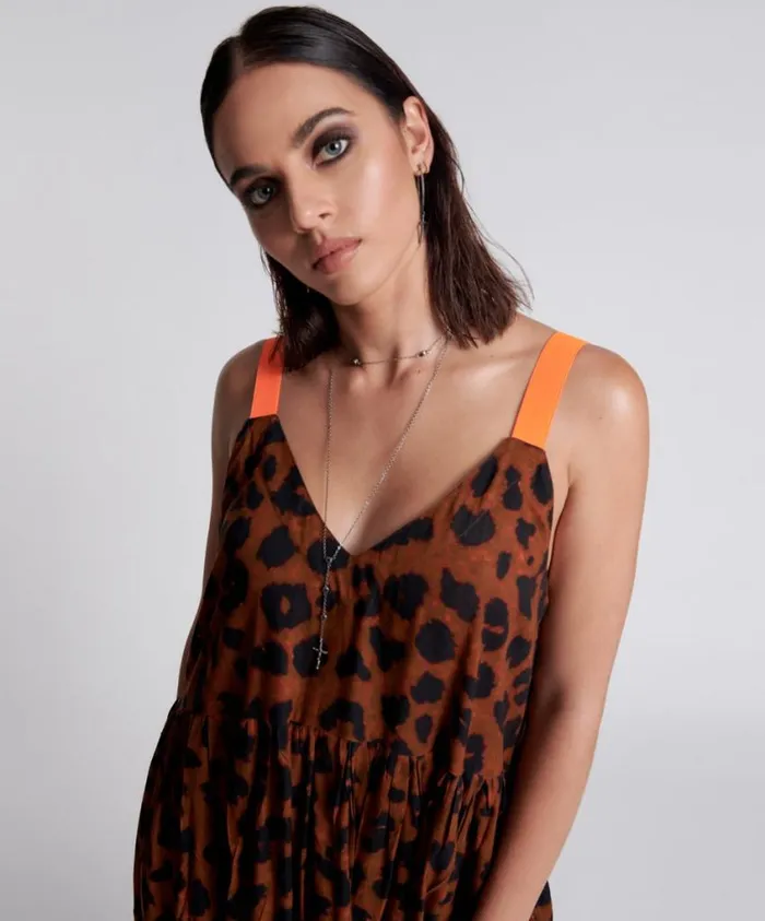 One Teaspoon Midi and Maxi Dresses Women Animal Anarchy Runaway Slip Dress