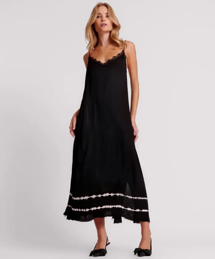 One Teaspoon Midi and Maxi Dresses Women Eclipse Hand Dyed Delirious Maxi Slip Dress