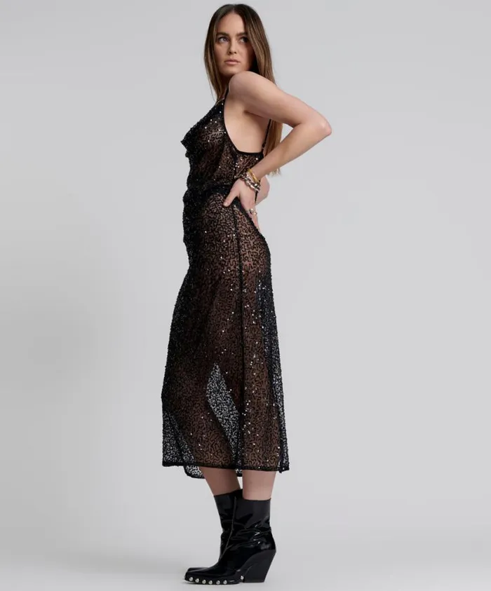 One Teaspoon Midi and Maxi Dresses Women Stellar Hand Beaded Slip Dress