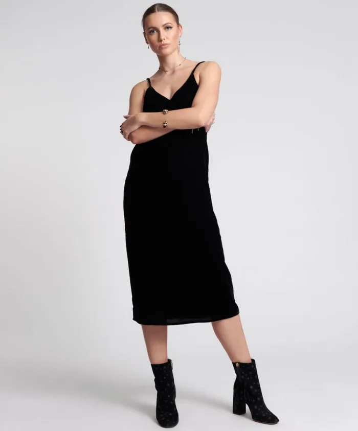 One Teaspoon Midi and Maxi Dresses Women Velvet Lover Midi Slip Dress