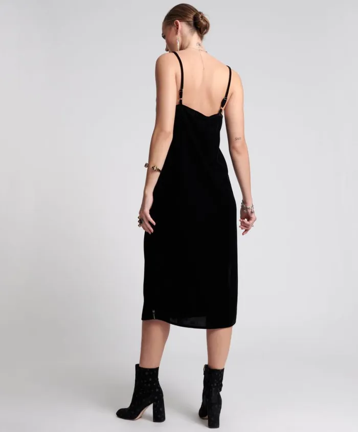 One Teaspoon Midi and Maxi Dresses Women Velvet Lover Midi Slip Dress
