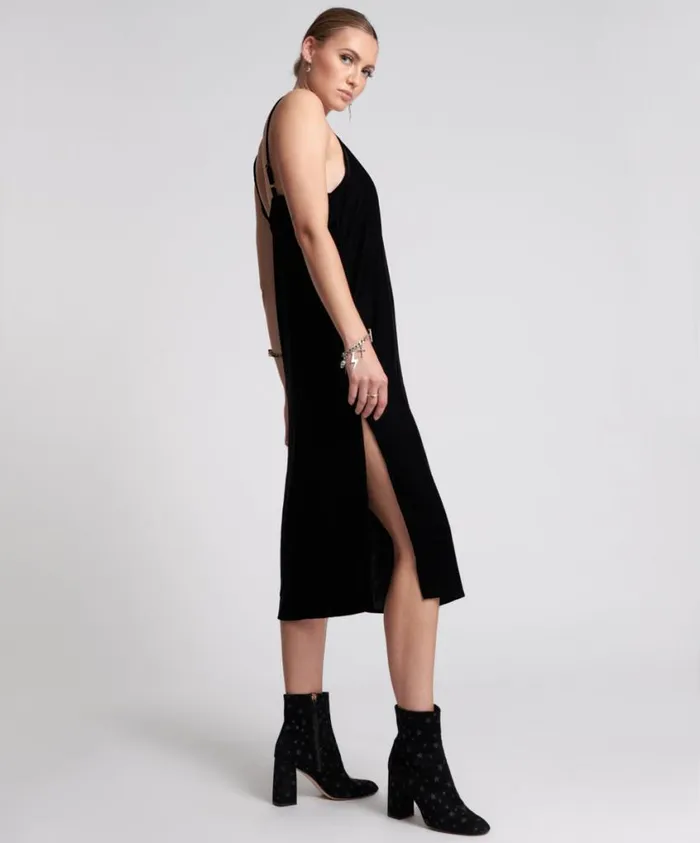 One Teaspoon Midi and Maxi Dresses Women Velvet Lover Midi Slip Dress