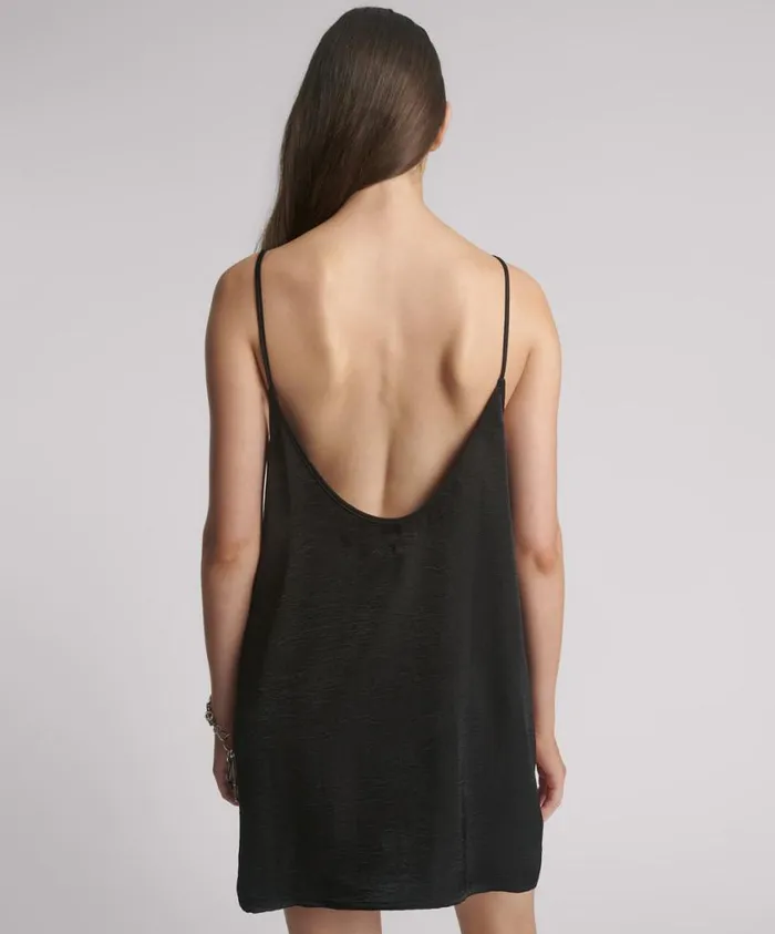 One Teaspoon Mini Dresses Women Courtney Zipped Up Satin Mini Slip Dress