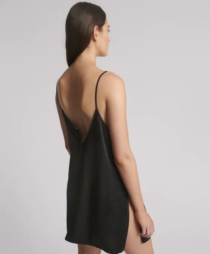 One Teaspoon Mini Dresses Women Courtney Zipped Up Satin Mini Slip Dress