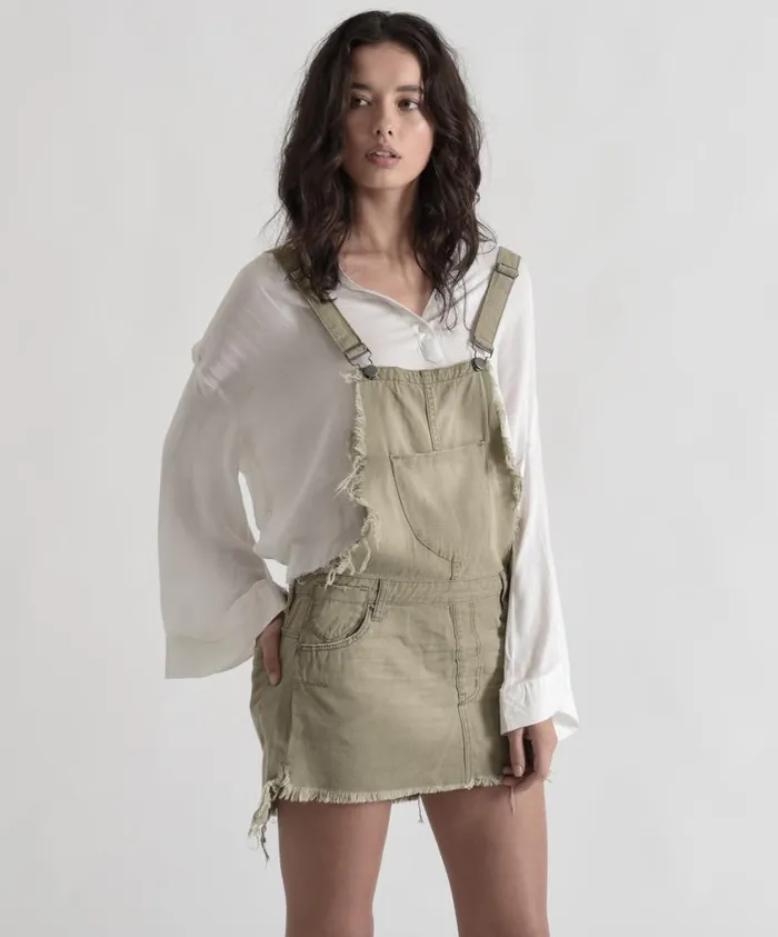 One Teaspoon Mini Dresses Women Militaire Upsized Pini Dress