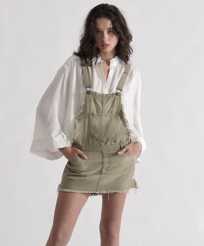 One Teaspoon Mini Dresses Women Militaire Upsized Pini Dress