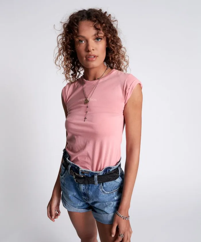 One Teaspoon Organic Tees Women Organic Logo Fitted Tee