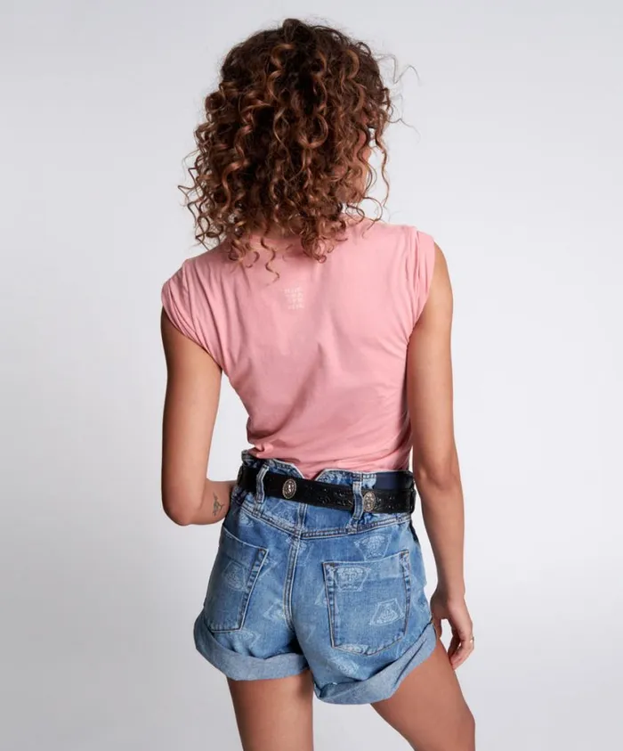 One Teaspoon Organic Tees Women Organic Logo Fitted Tee