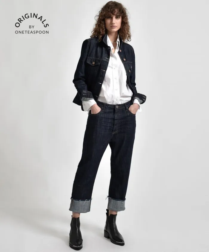 One Teaspoon Organic Tees Women Raw Indigo Bandit Jean Blue