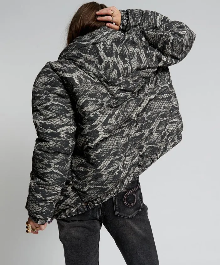 One Teaspoon Puffa Jackets Women Snaked Dirtee Love Puffa Jacket