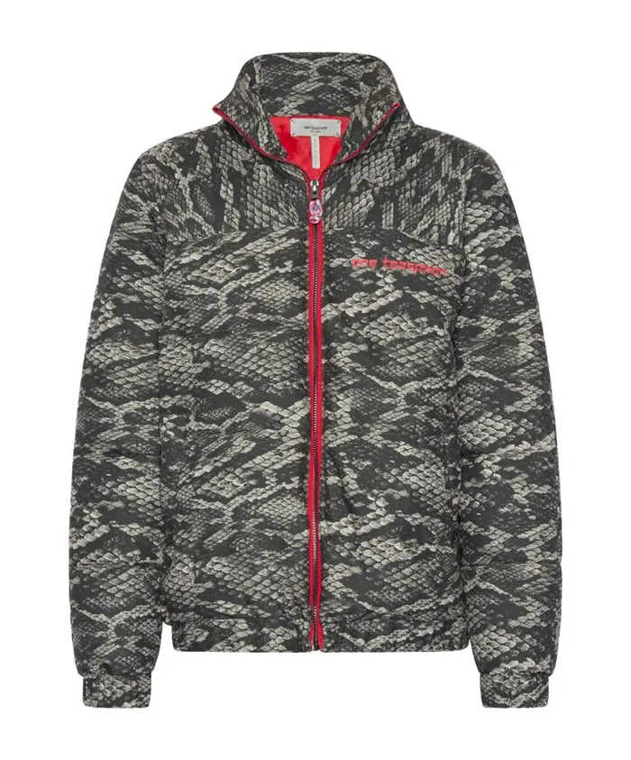 One Teaspoon Puffa Jackets Women Snaked Dirtee Love Puffa Jacket