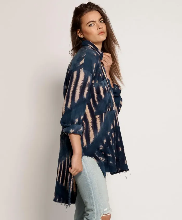 One Teaspoon Shirts Women Hand Tie Dye Santorini Shirt