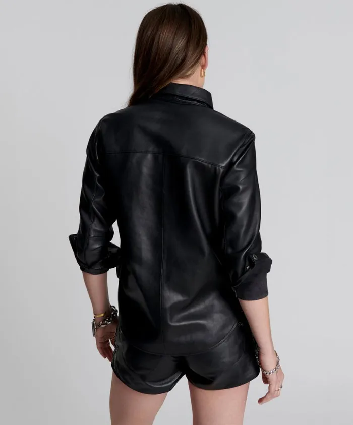 One Teaspoon Shirts Women Sofia Cut Out Leather Shirt
