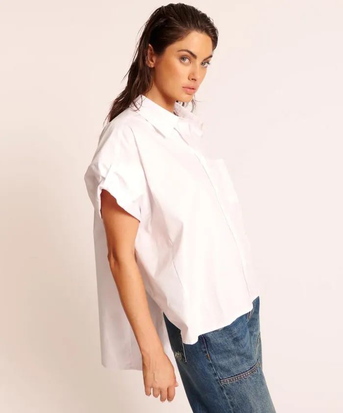 One Teaspoon Shirts Women White Kings Road Cotton Shirt