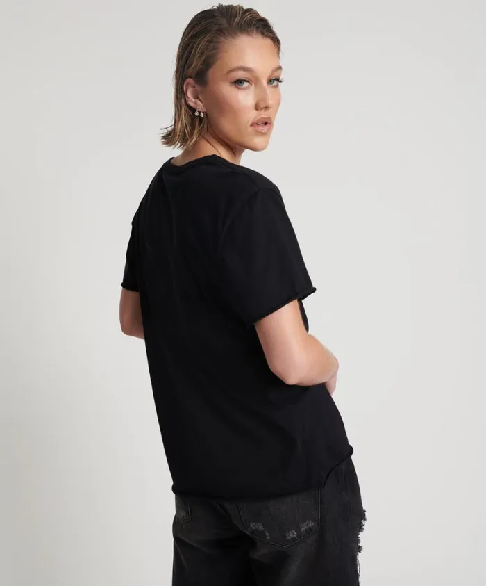 One Teaspoon Tees and Tanks Women 99 CENT DREAMS ORGANIC EMBROIDERED TEE