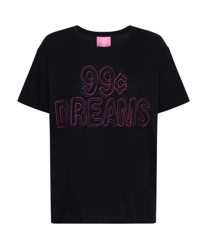 One Teaspoon Tees and Tanks Women 99 CENT DREAMS ORGANIC EMBROIDERED TEE