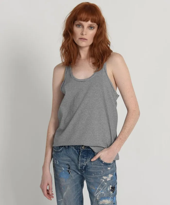 One Teaspoon Tees and Tanks Women French Stripe Tank
