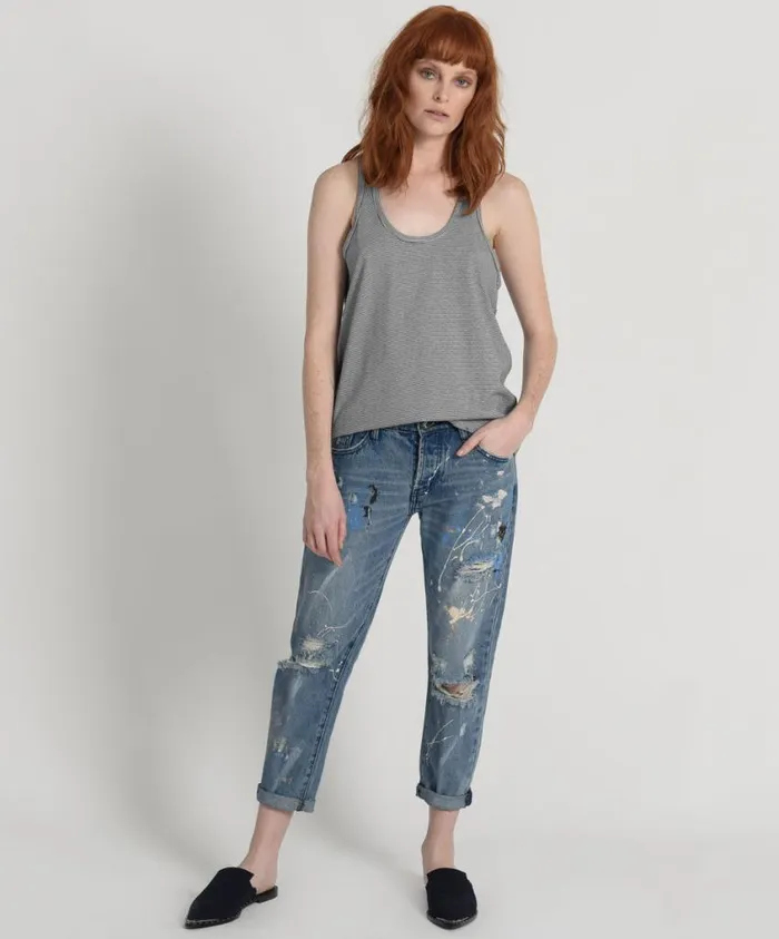 One Teaspoon Tees and Tanks Women French Stripe Tank