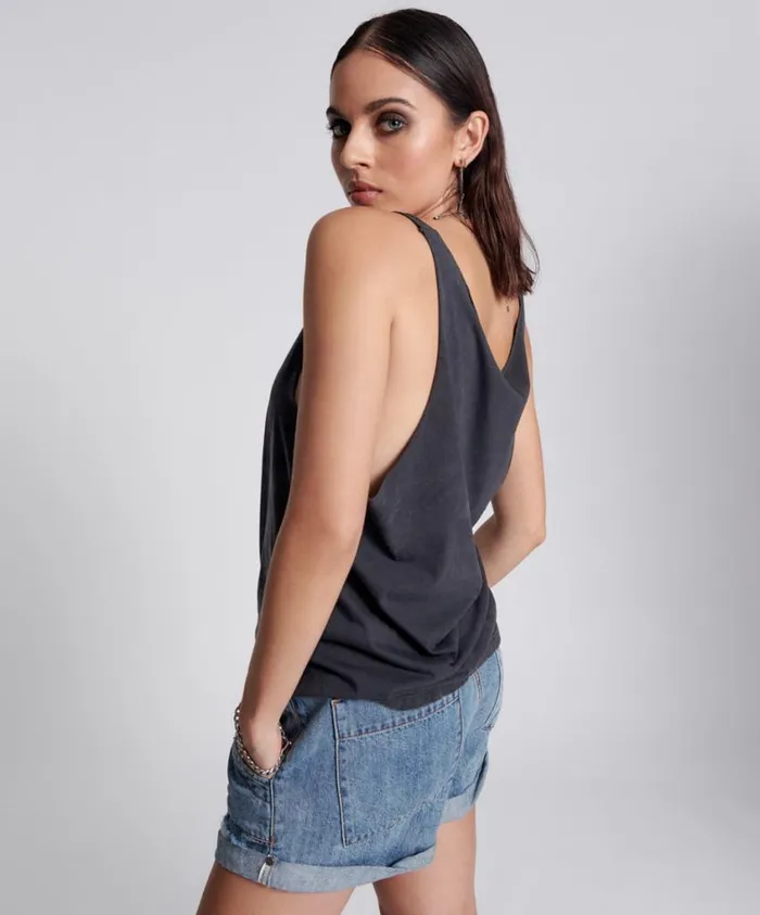 One Teaspoon Tees and Tanks Women Lightning Bolt Organic Barely There Tank