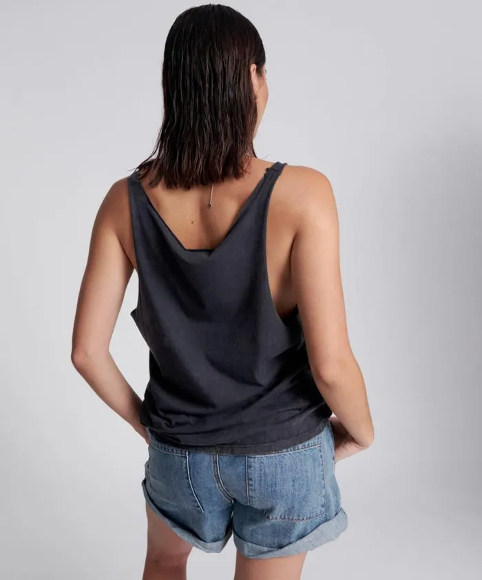 One Teaspoon Tees and Tanks Women Lightning Bolt Organic Barely There Tank