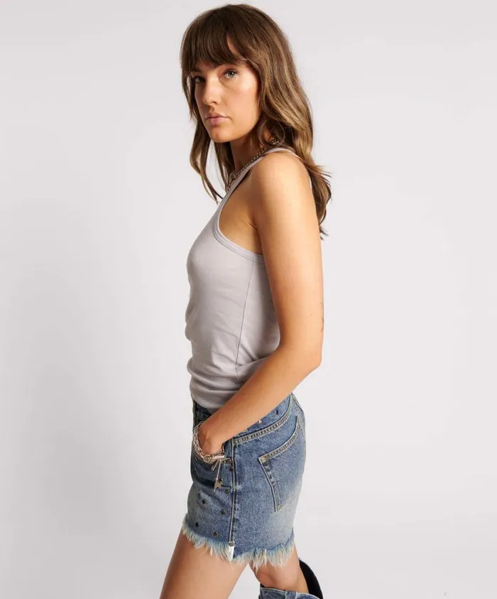 One Teaspoon Tees and Tanks Women Love One Teaspoon Fine Rib Singlet