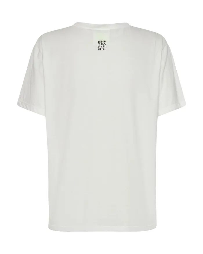 One Teaspoon Tees and Tanks Women One Teaspoon Crew Neck Logo Tee White USA
