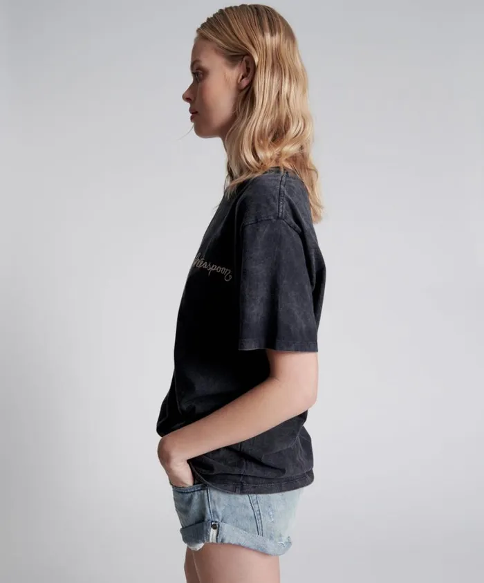 One Teaspoon Tees and Tanks Women One Teaspoon Embroidered Unisex Logo Tee
