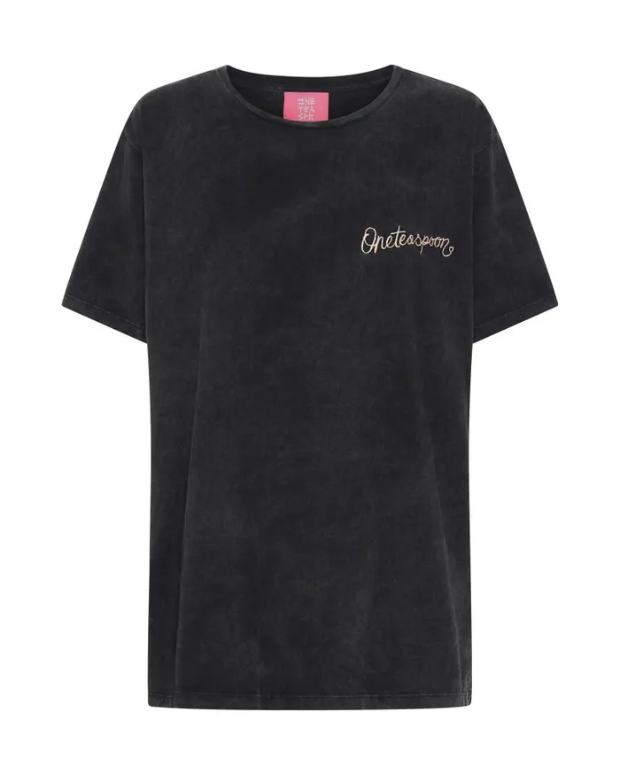 One Teaspoon Tees and Tanks Women One Teaspoon Embroidered Unisex Logo Tee