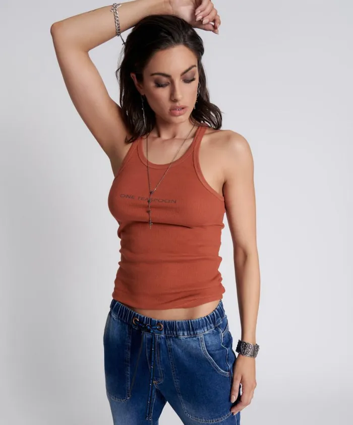 One Teaspoon Tees and Tanks Women One Teaspoon Logo Singlet